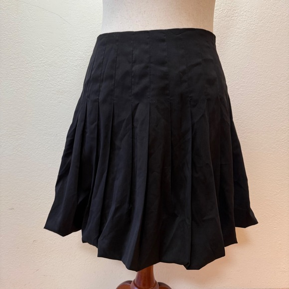 🖤 Nicole by Nicole Miller Pleated Bubble Hem Romantic Dark Academia Skirt Wom 6 - Picture 3 of 12